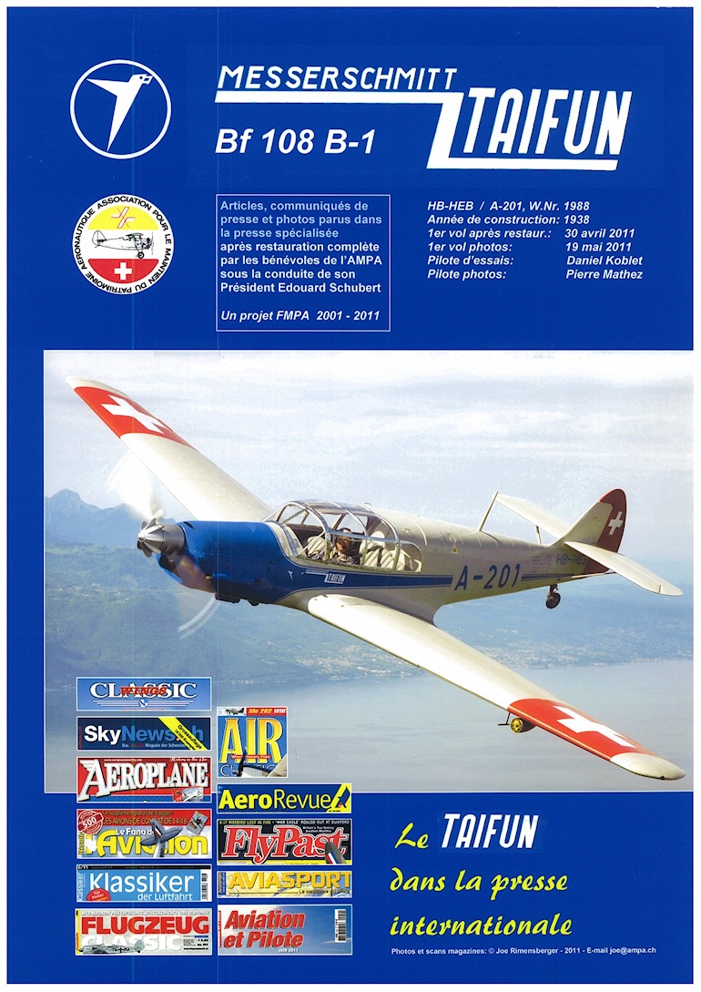 Notre Messerschmitt Bf 108B1 Taifun dans la presse aéronautique